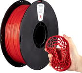 95A TPU Filament 1,75mm,Filament TPU flexible pour imprimante 3D,Haute Ténacité et Flexibilité,Précision Dimensionnelle+/-0,05mm,1kg(2,2lbs),Rouge