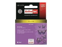 ActiveJet AB-123YN Supreme version - 10 ml - jaune - compatible - cartouche d'encre (alternative pour : Brother LC123Y) - pour Brother DCP-J100, J105, J132, J152, J552, J752, MFC-J245, J470, J650, J6520, J6720, J6920