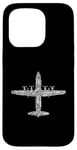 Coque pour iPhone 15 Pro Lettres de l'alphabet phonétique de l'aviation C-130 en forme d'Hercules