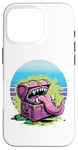 iPhone 16 Pro Monster chest sharp teeth long tongue horror fantasy monster Case