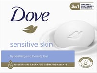 Dove Sensitive Skin Hypoallergenic Beauty Bar Soap - pack of 12 soaps