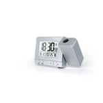 Merkmak - Horloge De Projection 3531 Reveil Argente Avec Projection De La Temperature De l Heure Ecran Led Reveil Horloge De Chargement Usb