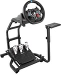 Cockpit De Simulation De Course Debout Pour Logitech Fanatec Thrustmaster Pxn G29, G27, G25, G920 T80 T150 T300rs V9 V12 Racing, Support De Conduite Réglable Et Stable Non Inclus Pédale De