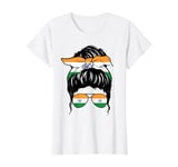 Indian Girl India Indian Flag Patriotic Proud Indian Girl T-Shirt