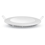 Optonica - Plafonnier led Rond Extra Plat 6W 360lm (48W) ⌀118mm - Blanc du Jour 6000K