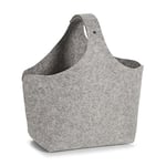 Zeller 14370 Panier de Rangement/pour Magazine, Feutre, Gris, Feutrine, Gris, 32 x 18 x 43 cm