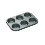 MasterClass Non-Stick 6 Hole Deep Baking Pan