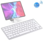 Computer Wireless Keyboard WB-8022 Ultra-thin Wireless Bluetooth Keyboard for iPad, Samsung, Huawei, Xiaomi, Tablet PCs or Smart phones, Arabic Keys(Silver) (Color : Silver)