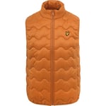 Veste Lyle And Scott  Lyle   Scott Veste Sans Manches Matelássée Orange