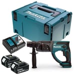 Makita - Perforateur burineur SDS-Plus 2J 18V lxt (2x6,0 Ah) en makpac DHR202RGJ