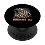 Merry Christmas Horror Fan Slasher 80s-Themed PopSockets Adhesive PopGrip