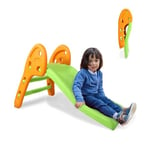 Mobiclinic® Kids, Toboggan pour Enfants, Dino, Pliable, Bords arrondis, Echelons antidérapants, Max. 35 kg, Stable, Sûr, Facile à Monter, Intérieur et extérieur, Vert et Orange