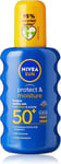 NIVEA SUN Protect amp Moisture Sun Spray SPF 50 (200ml) Moisturising Suncream Sp