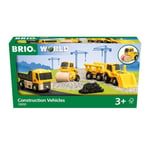 BRIO World Construction Vehicles for Kids Age 3 Years Up - Wooden Railway Train Set Add On Accessories