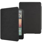 DMLuna Case for 7" Kindle Paperwhite (12th Generation) 2024 Model:SA569P / Kindle Colorsoft Signature Edition (1st Gen), PU Leather, Lightweight Water-Safe Cover with Auto Sleep Wake - Black