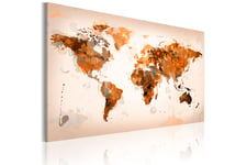 Taulu Map of the World Desert storm 120x80 - Artgeist sp. z o. o.