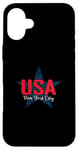 Coque pour iPhone 16 Plus États-Unis New York City Star