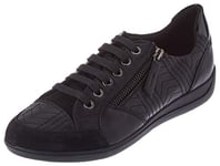 Geox Femme D Myria C Sneakers, Black, 37 EU