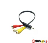 audio jack 3.5 mm mâle vers 3* RCA femelle adaptateur jack 3.5 rca