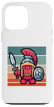 iPhone 13 Pro Max Cartoon soldier character helmet shield sword historical Case