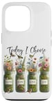 Coque pour iPhone 13 Pro Mason Jars Floral Choisissez Faith Hope Love Joy Flower