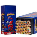 Disney Crayons de Couleur Enfant, Coffret 72 Crayons de Couleur pour Dessin et Coloriage, Couleurs Assorties (Bleu Spiderman)