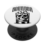 Crâne de whisky bourbon - squelette vintage amateur de whisky PopSockets PopGrip Adhésif