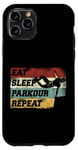 iPhone 11 Pro Parkour Free Running Traceur Retro Vintage Eat Sleep Parkour Case