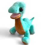 PRIXELLE Peluche Dinosaure bébé Diplodocus pour Enfant de 25 cm- Faite à la Main - Adorable Doudou Mignon Dinosaure à câliner- Dinosaure Jouet en Peluche