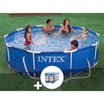 Kit piscine tubulaire Intex Metal Frame ronde 3,05 x 0,76 m + 6 cartouches de filtration