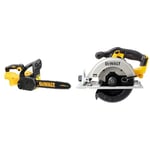 DEWALT DCM565N-XJ 18V XR Brushless 30cm Chainsaw & DCS391N-XJ XR 165 mm Circular Saw-Bare Unit, 9 W, 18 V, Yellow/Black