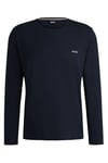 BOSS Mens Mix&Match LS-Shirt R Embroidered-logo T-shirt in stretch cotton