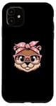 iPhone 11 Beaver Pink Bandana Glasses Case