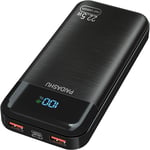 27000mAh Power Bank PD3.0 QC4.0 Fast Charger USB-C LCD 3 Outputs Portable