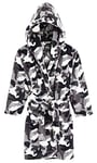 CityComfort Peignoir Enfant Garçon ou Fille, Robe De Chambre Polaire Chaude En Pilou Camouflage Militaire, Cadeau Garcons, Filles, Ados, Cadeaux Anniversaire Enfant Camo (Gris Arctique, 7-8 ans)