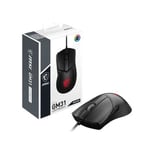 MSI Clutch GM31 Lightweight Ergonomic Gaming Mouse - Black