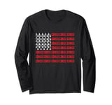 Chess American Flag Board Game Chess Player Long Sleeve T-Shirt