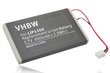 vhbw Li-Ion Batterie 600mAh (3.7V) pour SONY Dualshock 3, Wireless Controller, CECHZC2E remplace LIP1359, LIP 1359