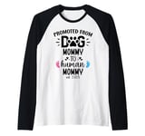 Promoted From Dog Mommy to Human Mommy est 2025 1st Time Mom Raglan Baseball Tee