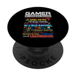 Gamer My Hobbies Mode de jeu Équipement de jeu amusant Noob Slayer PopSockets PopGrip Interchangeable