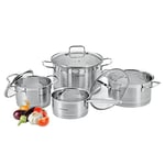 ProfiCook PC-KTS 1224 Ensemble de casseroles à induction 7 pièces pour tous feux induction cuisinière électrique céramique halogène et gaz