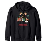 Christmas Around the World France Joyeux Noel Nativity Scene Zip Hoodie