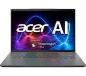 ACER Swift 14 AI 14" Laptop, Copilot PC - Snapdragon X Plus, 1 TB SSD, Silver, Silver/Grey