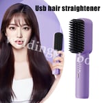 Electric Hair Straightener Brush Straight Quick Iron Hot Comb DIY Styling Tool