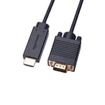 Amazon Basics Câble HDMI (source) vers (affichage) VGA - NON bidirectionnel - plaqué or, 6 feet, noir