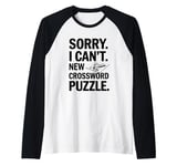 Sorry I Can't New Crossword Puzzle - Cruciverbalist Raglan Baseball Tee