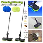 Electric Rechargeable Cordless Floor Cleaner Scrubber Sweeper Polisher Mop UK