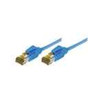 Cordon RJ45 sur câble catégorie 7 S/FTP LSOH snagless bleu - 0,5 m