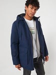 Jack & Jones Jack &amp; Jones Construct Hooded Parka Coat, Navy, Size L, Men