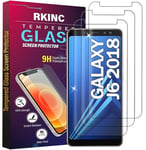 RKINC Verre Trempé [Lot de 3] pour Samsung Galaxy J6 2018 (SM-J600F), Film Protection écran, Dureté 9H 0,33 mm HD Glass [sans Bulles d'air][Résistant aux rayures][Garantie à vie]